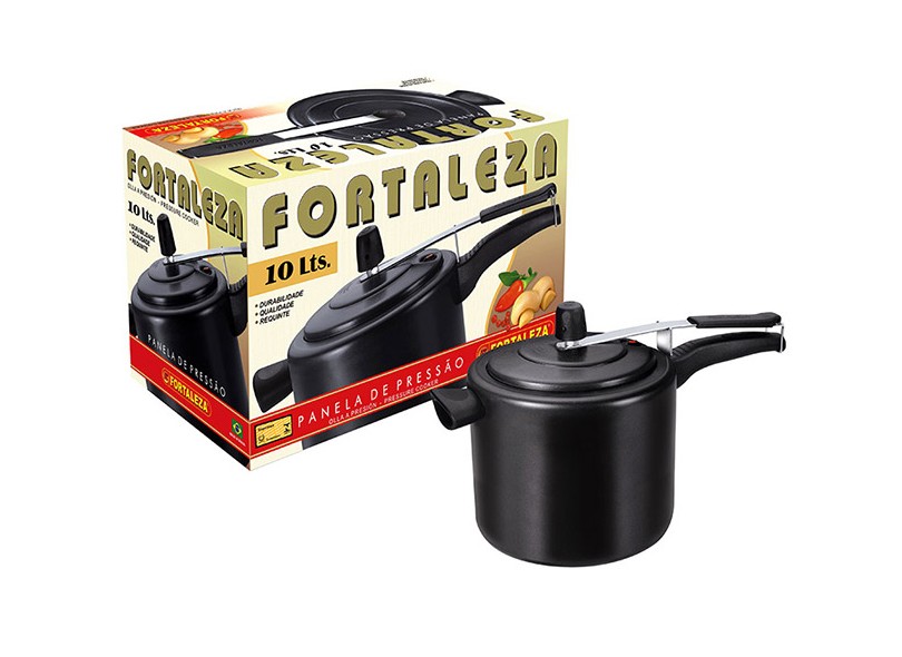 Panela de Pressão Fortaleza Black 10 L