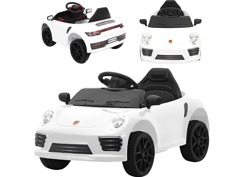 Carrinho Elétrico Infantil Esportivo 12v Branco - Bang Toys