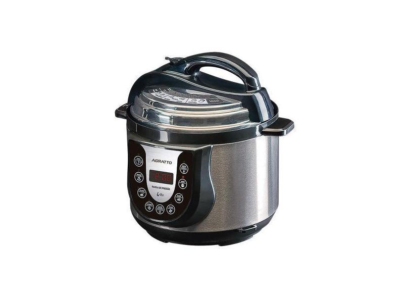 Panela Elétrica De Pressão 4L Inox Painel Digital - Agratto