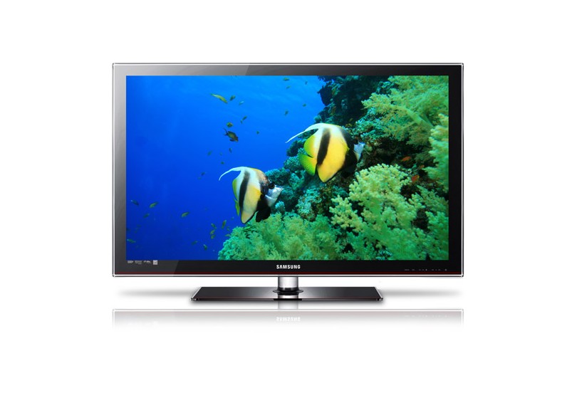 TV LCD 46” Samsung Full HD com Conversor Digital Interno, 4 HDMI, LN46C550J1MXZD, Contraste Dinâmico 90.000:1, USB (Movie), Preta