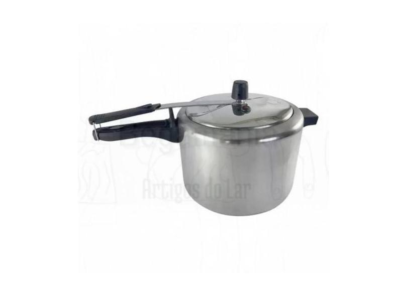 Panela De Pressão Grande Alumínio Polida 7 Litros -7L -7Litros - Roque