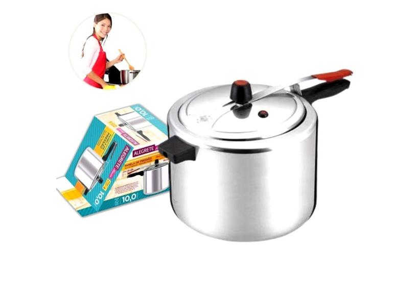 Panela De Pressão Polida Fechamento Interno 10 Litros Chef