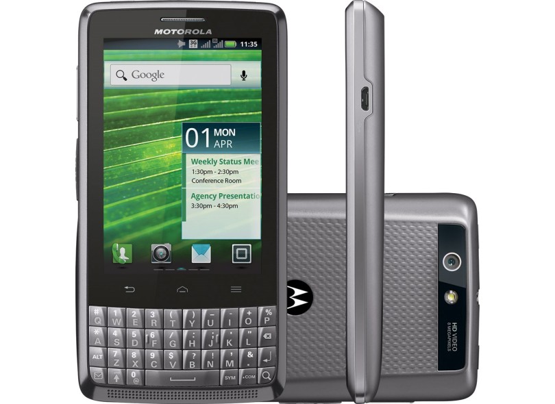 Smartphone Motorola XT627 Câmera 8,0 MP NEXTEL 2 Chips Android 2.3 (Gingerbread) 3G Wi-Fi