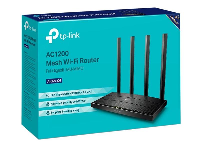 Roteador Wireless Dual Band Archer C6 V3 AC1200 - TPN0254 - TP-Link