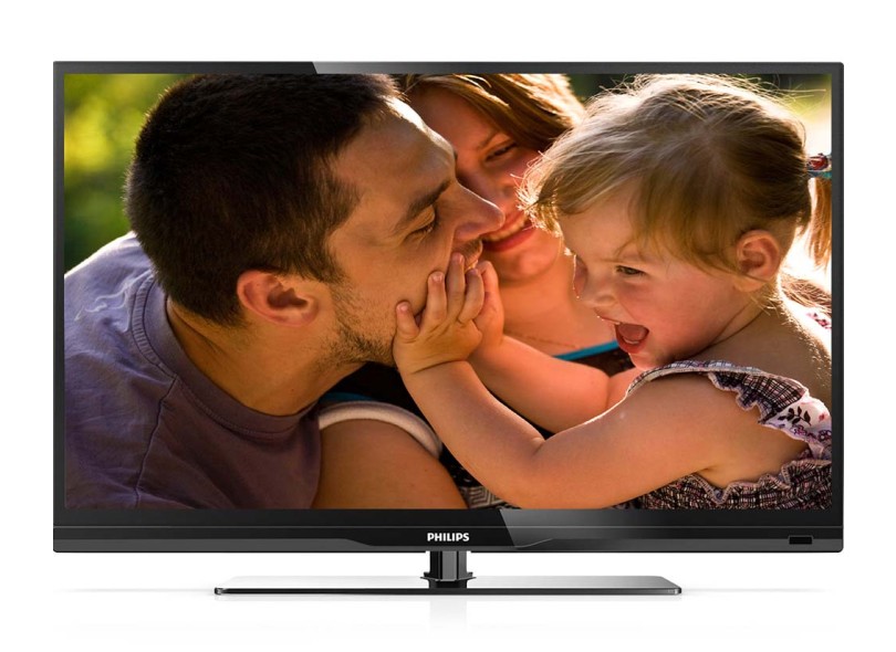 TV LED 46" Smart TV Philips Full HD 3 HDMI Conversor Digital Integrado e Interativo (DTVi) 46PFL4707