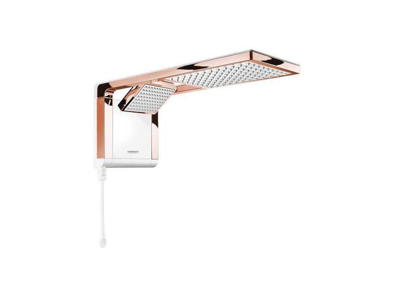 Chuveiro Ducha Lorenzetti Acqua Duo Ultra Branco com Rose Gold 220v 78