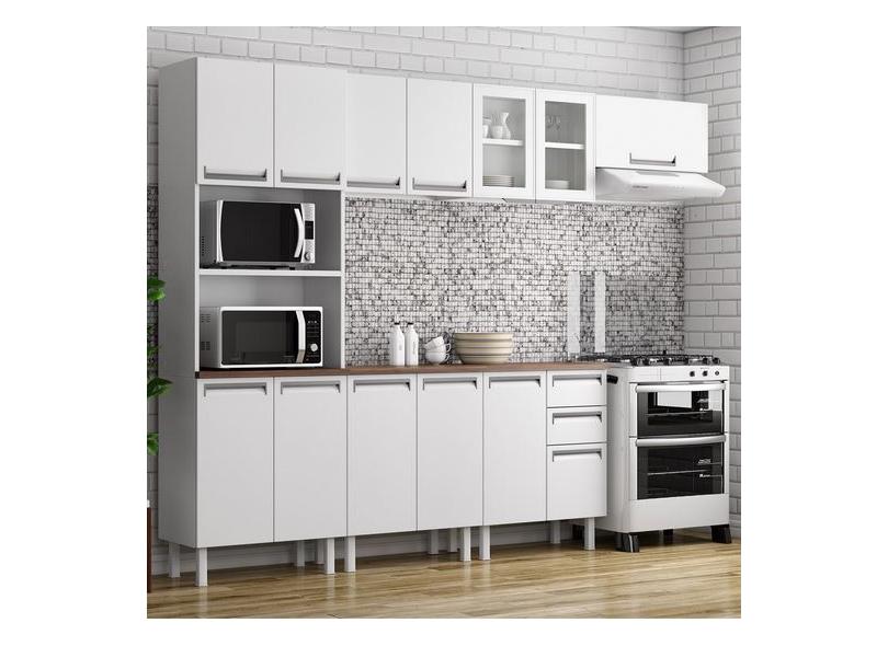 Cozinha Completa 3 Gavetas 12 Portas para Micro-ondas / Forno Roma Colormaq