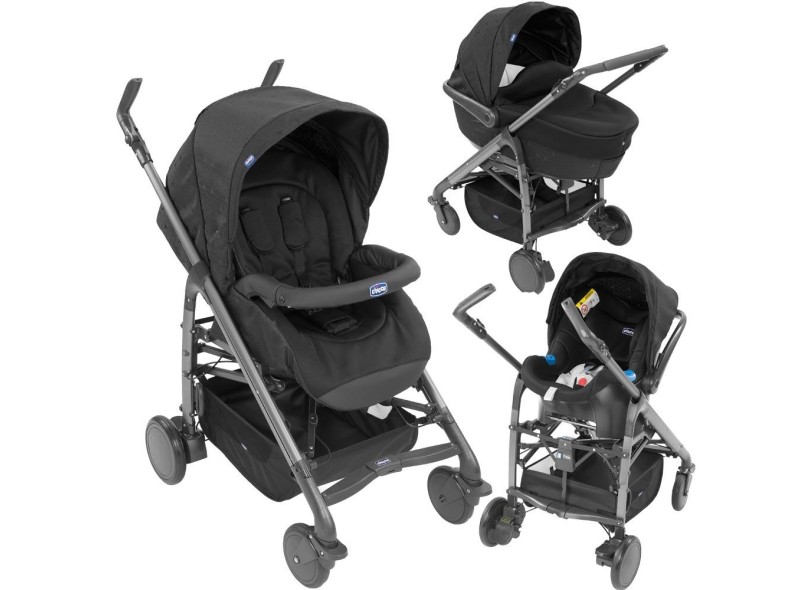 Carrinho de Bebê Travel System com Bebê Conforto Chicco Trio Love