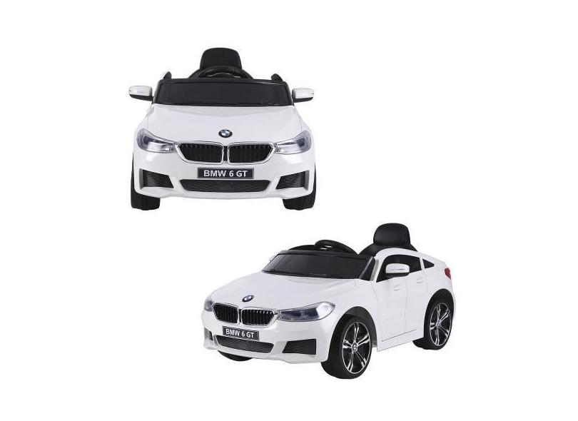 Carrinho Infantil Elétrico Bmw 6 Gt 12V Luz Led Cor Branco - Zippy Toy