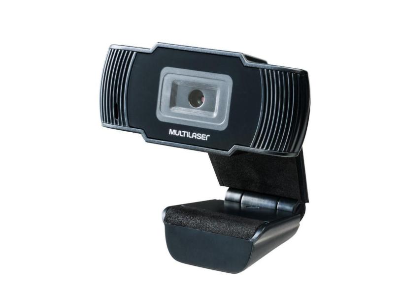 Webcam Multilaser Preta 720p 30fps Conexão USB 180cm AC339