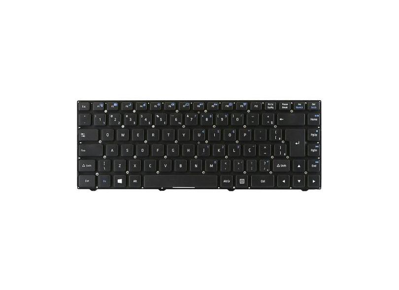 Teclado para Notebook Positivo Master N130I - BestBattery, Preto