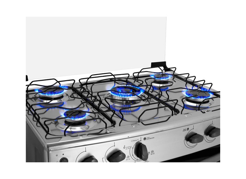 Fogão de Piso Consul Facilite Timer 5 Bocas Acendimento Automático Acabamento Inox CF676AR