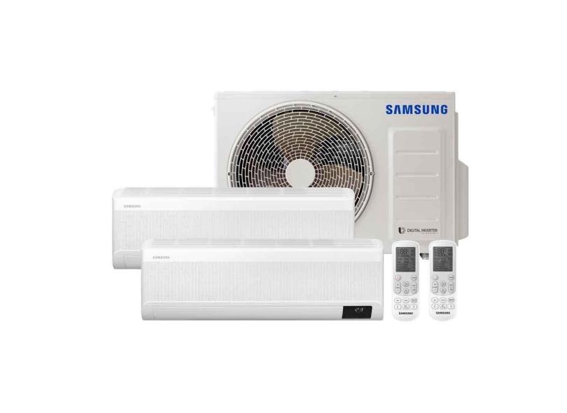 Ar Condicionado Multi Bi Split Samsung Wind Free 18000 BTUs (1x9000+1x12000) Quente/Frio Inverter 220V
