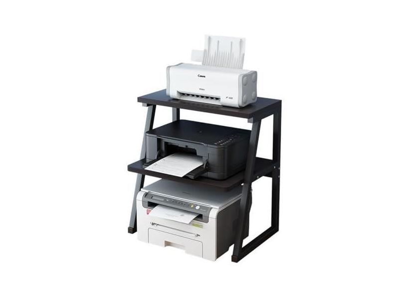 Suporte para Impressora Mesa de Impressora Suporte Para Impressora De 3 Camadas Metal Madeira Desktop Impressora Mesa Impressora Copiadora Prateleira De Armazenamento Rack De Acabamento De Escritório