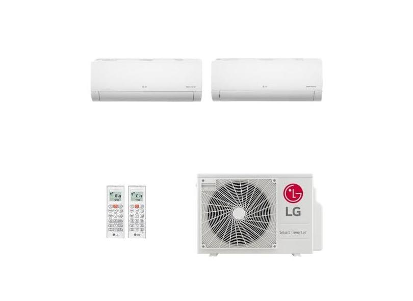 Ar-Condicionado Multi Split Inverter LG 21.000 (1x Evap HW 12.000 + 1x Evap HW 18.000) Quente/Frio 220V