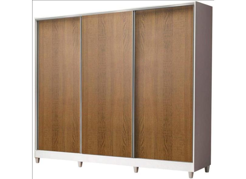 Guarda-Roupa Casal 3 Portas 4 Gavetas Royale com Pés Madesa