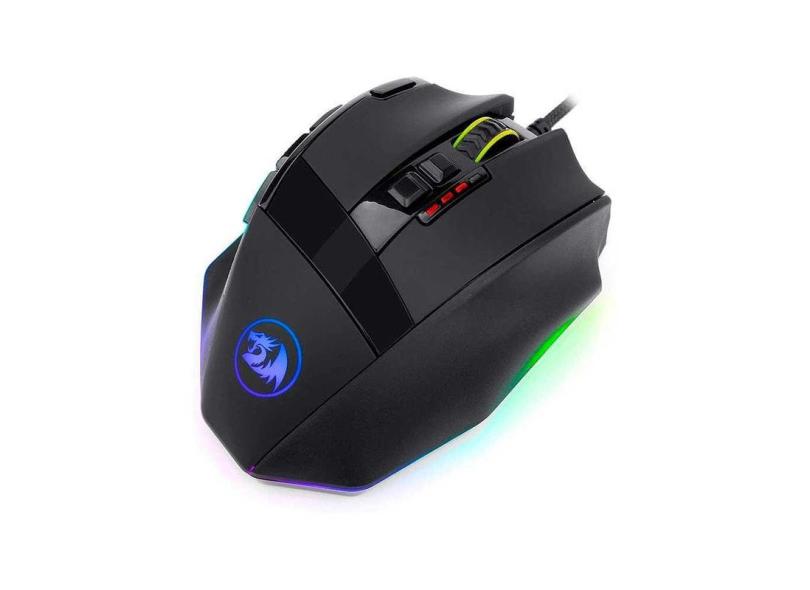 Mouse Gamer Redragon Sniper M801 Rgb 12400Dpi 9 Botões Black