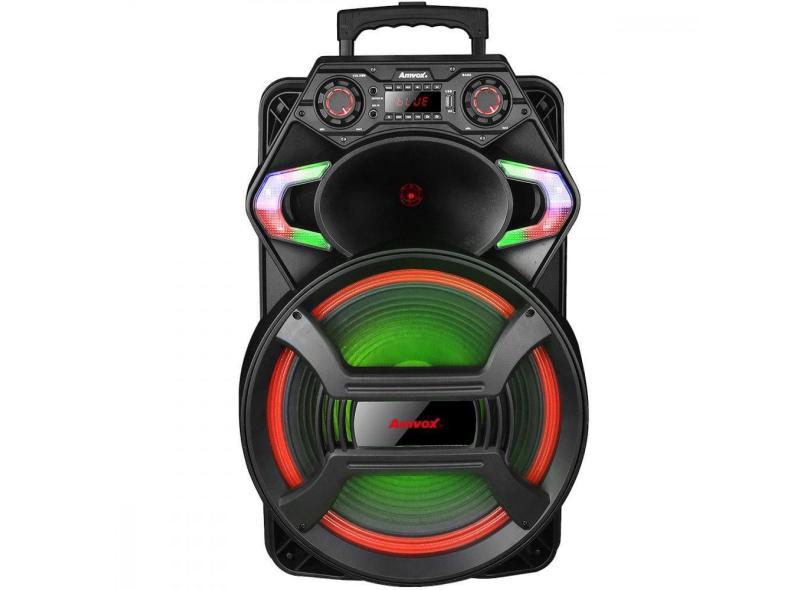 Caixa De Som Amvox Gladiador 850W Led Bluetooth USB SD Bivolt Preto ACA 800
