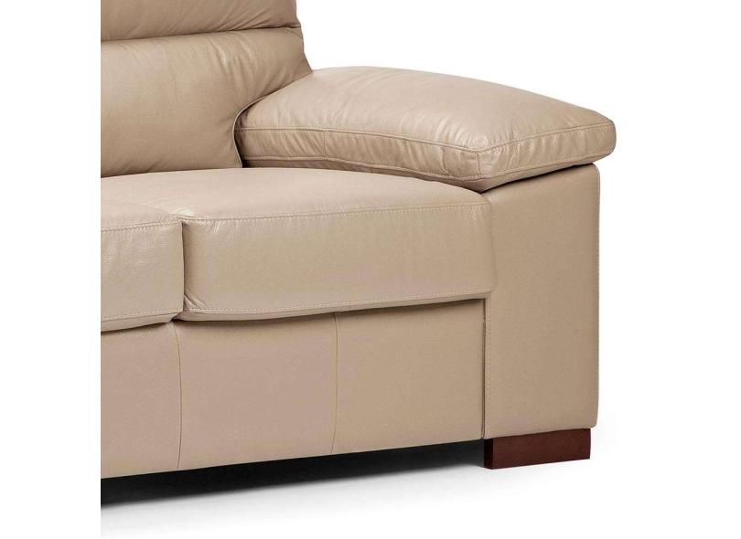 Sofá 3 lugares Couro Nord Minuano Estofados