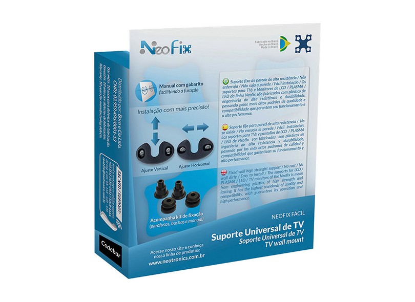 Suporte para TV LCD/LED/Plasma até 120" NeoFix Fácil