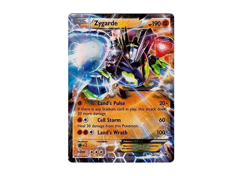 Cartão Colecionável Pokemon Zygarde-Ex (54/124) Xy Fates Collide