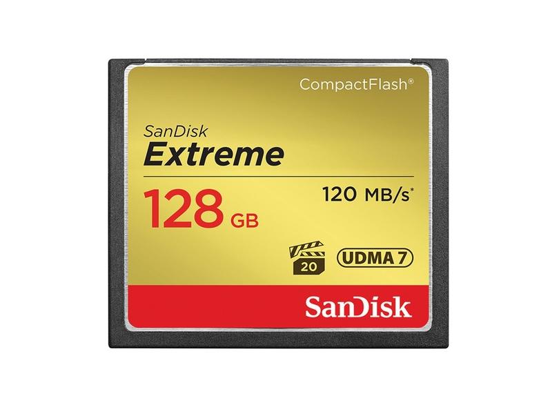 Cartão de Memória Compact Flash SanDisk Extreme 128 GB SDCFXS-128G