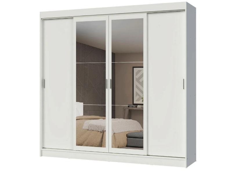 Guarda-Roupa Casal 4 Portas 3 Gavetas com Espelho Austin 2E Madesa