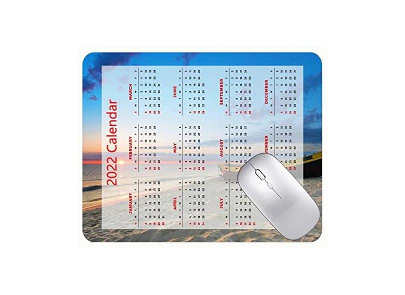 Mouse pad calendário 2022, fonte HD, mouse pad para jogos, praia, mar, barco, nuvens, escritório, mouse pad