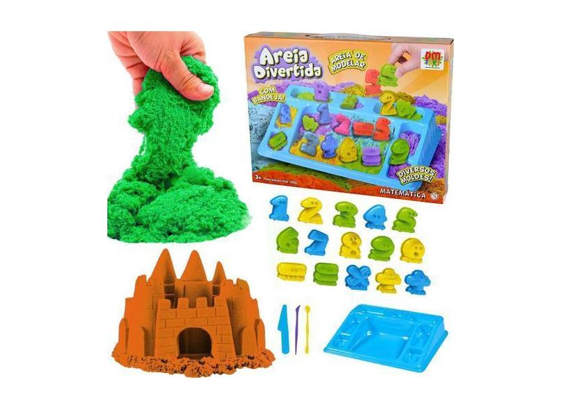 Areia Massinha Modelagem Sensorial Moldes De Matemática 500G - Dm Toys ...