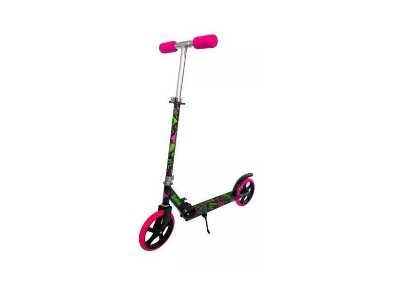 Patinete Ferro Rodas Grandes Rosa Adulto Criança 100Kgs - Unitoys