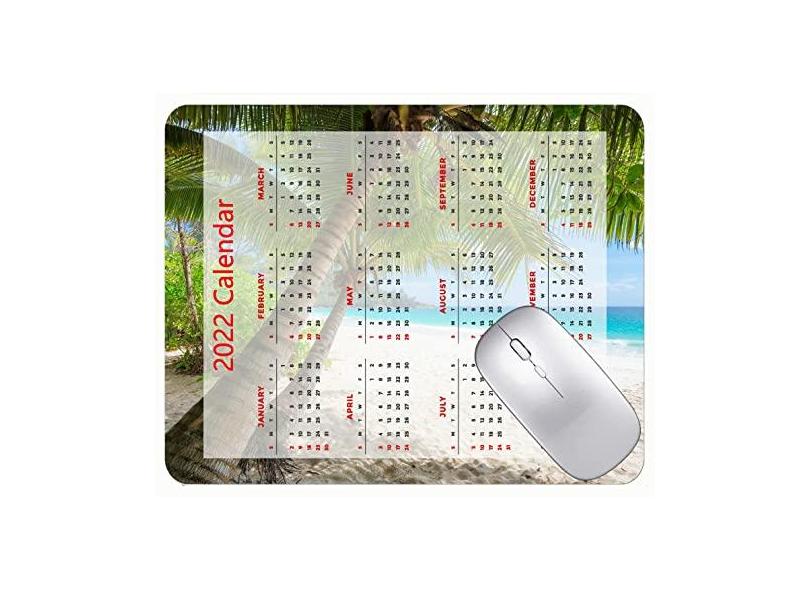 Mouse pad calendário 2022 fonte HD mouse pad gamer palmeiras praia mar tapete para jogos