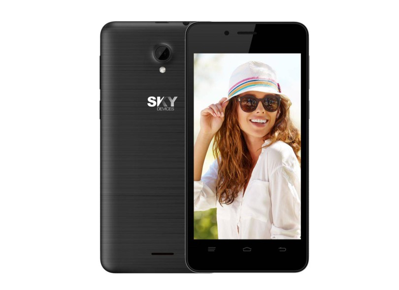 Smartphone Sky Devices Platinum 4.5 8GB 5.0 MP 2 Chips Android 6.0 (Marshmallow) 3G Wi-Fi