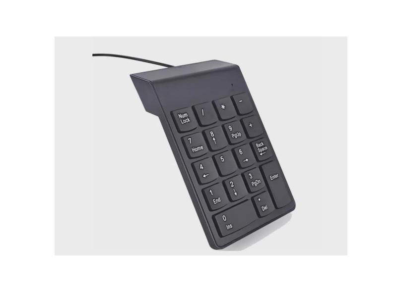 Teclado Numérico Com Fio Usb 1,25 Metros 18 Teclas Pequeno