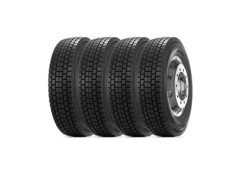 Kit 4 Pneu Durable Aro 22.5 295/80R22.5 18Pr 152/148M Dr755 Borrachudo