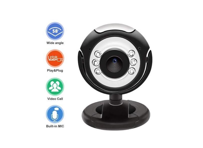 Webcam Câmera Hd 720p Para Pc Lehmox Ley-53 360º Graus