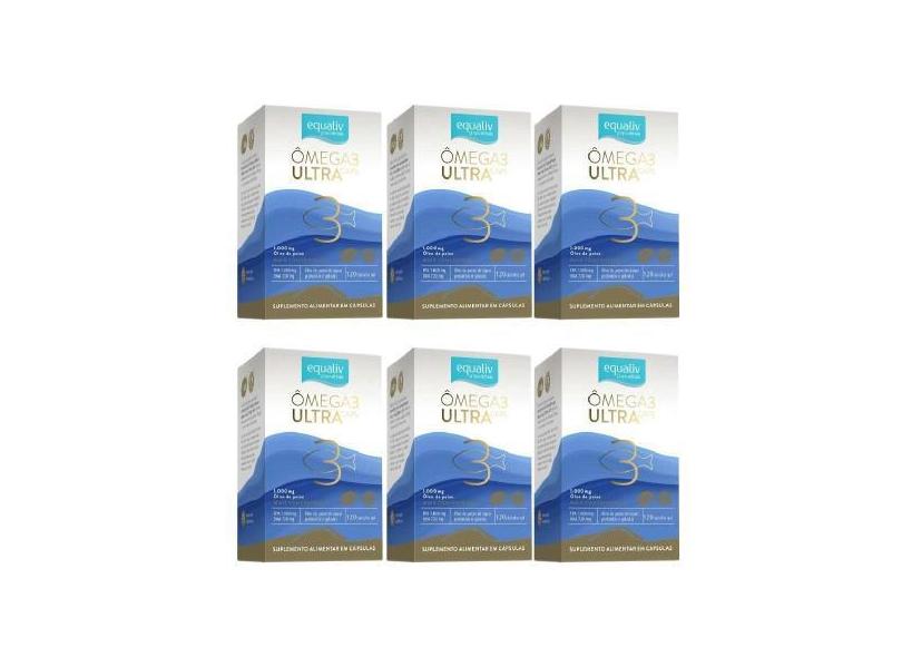 6Cx Equaliv Ômega 3 Ultra Caps De 120 Cápsulas Gel Cada