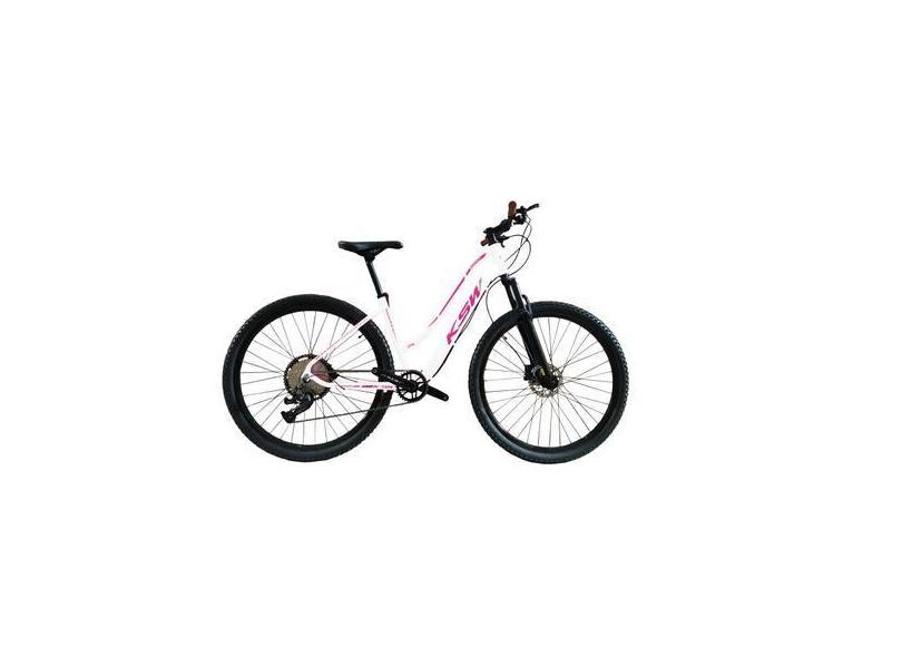 Bicicleta Aro 29 KSW Sunny 12 Velocidades Freios Hidráulicos, Branco, 