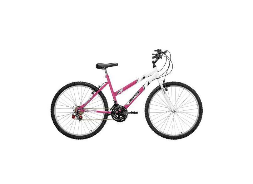 Bicicleta Aro 26 Feminina Bicolor 18 Marchas Aço Carbono Ultra Bikes, 
