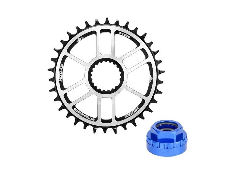 ZOCKZ Corrente de bicicleta de 12 velocidades 30T/32T/34T/36T/38T/40T bicicleta de velocidade única estreita ampla e montagem direta com ferramenta de montagem para manivelas M9100/M8100/M7100