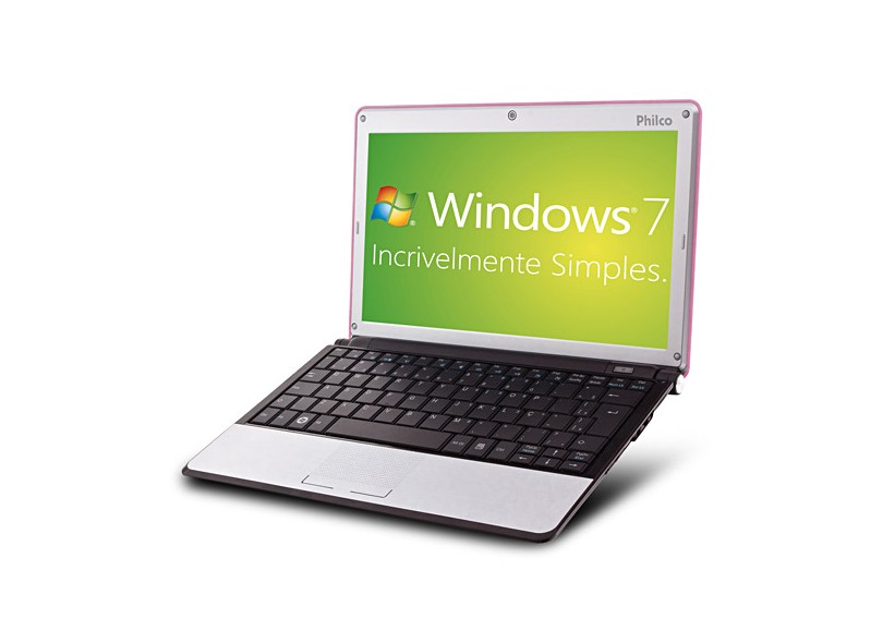 Netbook Philco PHN11A-R122WS com Intel® Atom 2GB 320GB 11" Rosa Windows 7 Starter - Philco