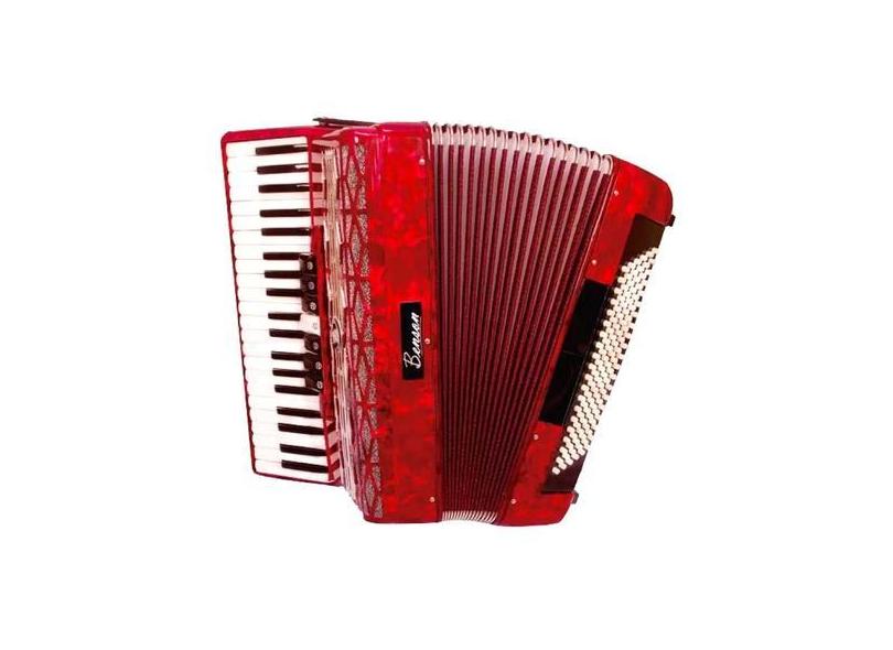 Acordeon Benson Bac120-7Prd 120 Baixos 7 E 2 Registros