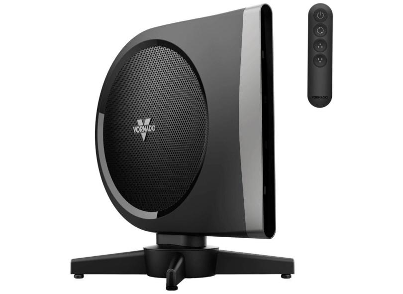 Ventilador de Torre Oscilante, Estilo Moderno com 5 Velocidades, Silencioso, Controle Remoto e Digital, 110V, Vornado, Preto  