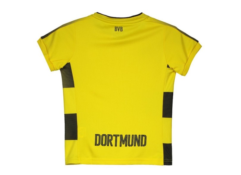 Camisa Torcedor Infantil Borussia Dortmund I 2017/18 Sem Número Puma