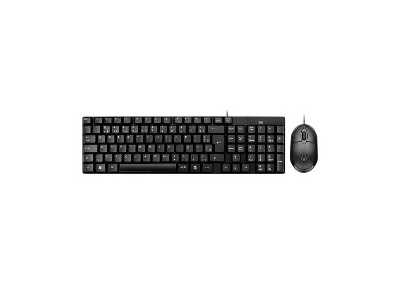 Teclado E Mouse Com Fio Usb Cabo De 120cm 1200dpi Teclas Chocolate - T