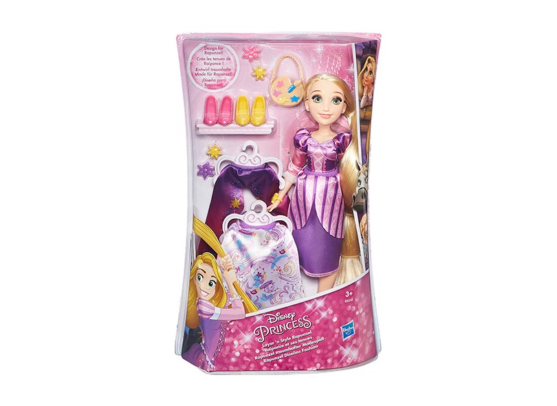 Boneca Princesas Disney Lindos Vestidos Princesa Rapunzel Hasbro