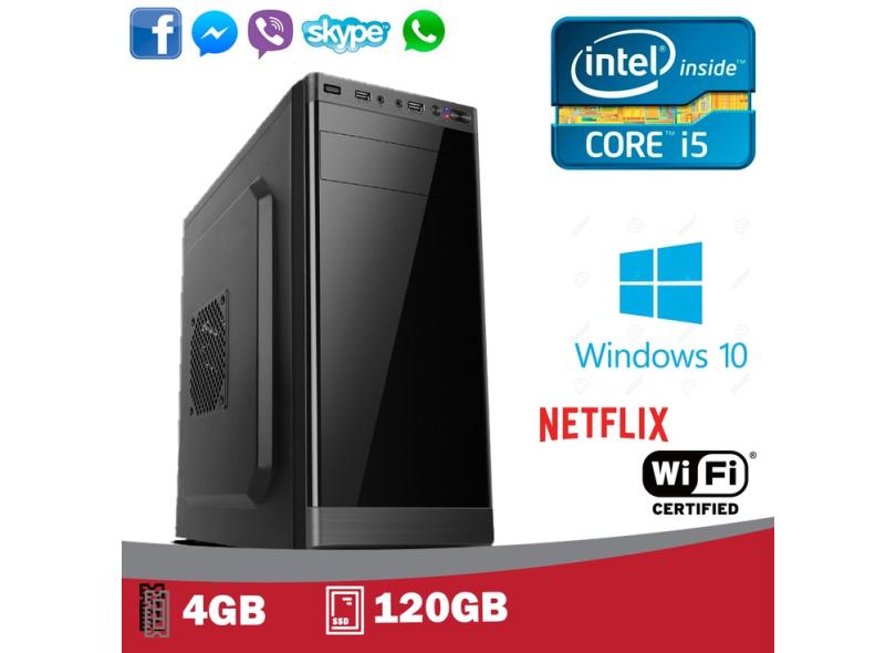Computador 5TECHPC Intel Core I5 3.20ghz 4Gb ssd 120Gb Windows 10 Pro Com Wifi