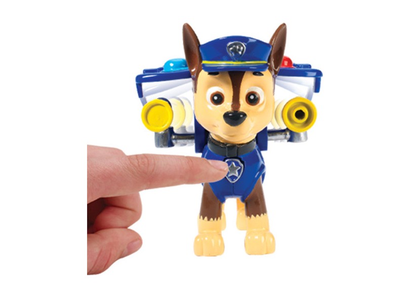 Boneco Patrulha Canina Chase Figuras com Distintivos - Sunny