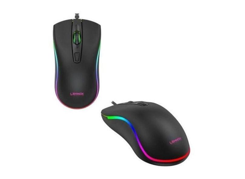 Mouse Para Jogos Gamer Lehmox Hyper Gt - M6 Led Rgb 1200dpi