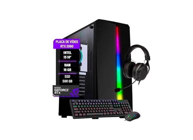 Pc Gamer Intel Core i5-10° RTX 2060 16GB SSD M.2 500GB