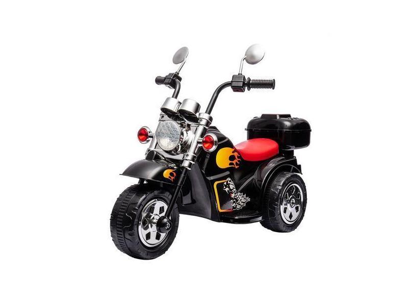 Mini Moto Elétrica 6v Infantil Preta Com Música E Farol Zippy - Zippy 